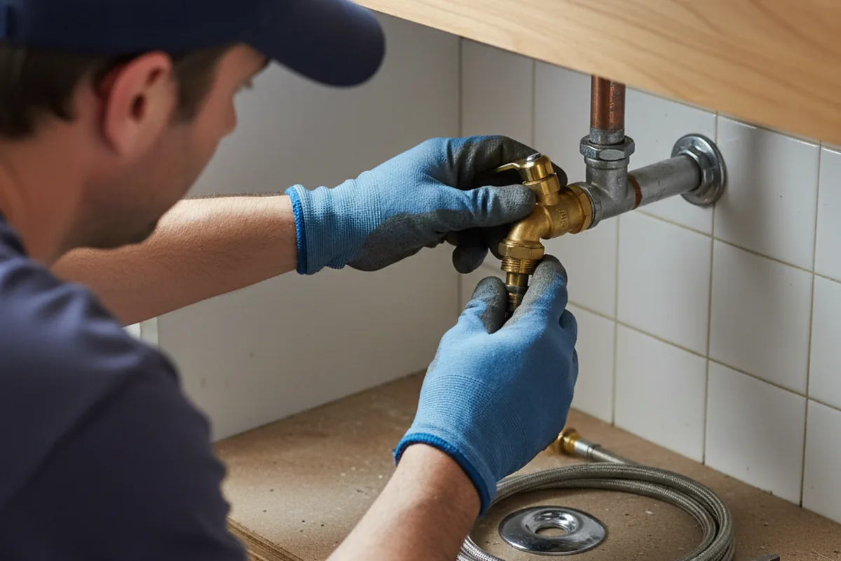 Shutoff valve and fitting work during Faucet and Fixture Repair in Ellicott City